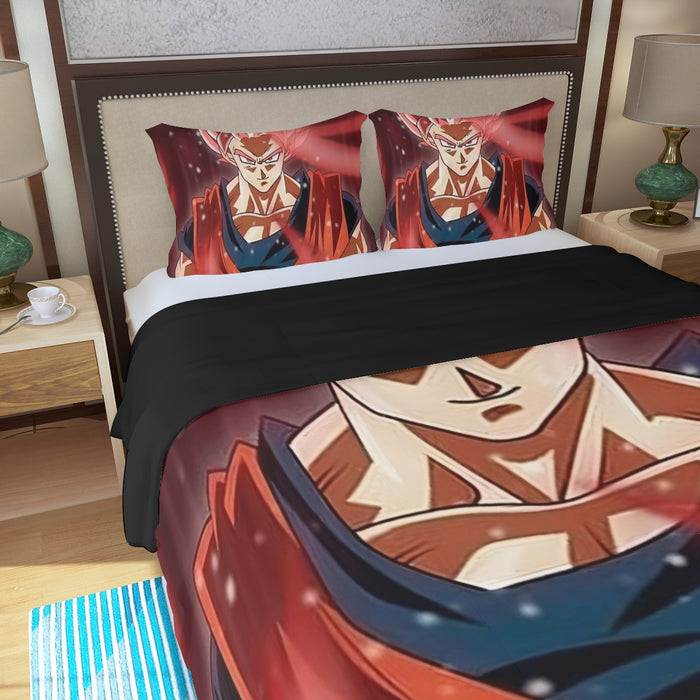 Dragon Ball Son Goku Super Saiyan Rose Portrait Cool Three Piece Duvet Cover Set