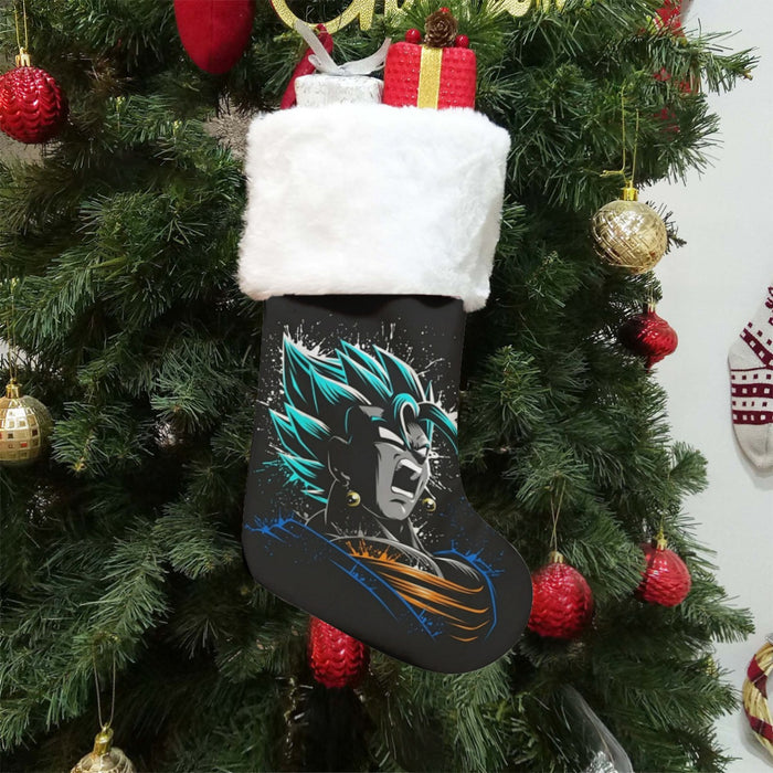 Dragon Ball Super SSJ Blue Goku Rage Christmas Socks