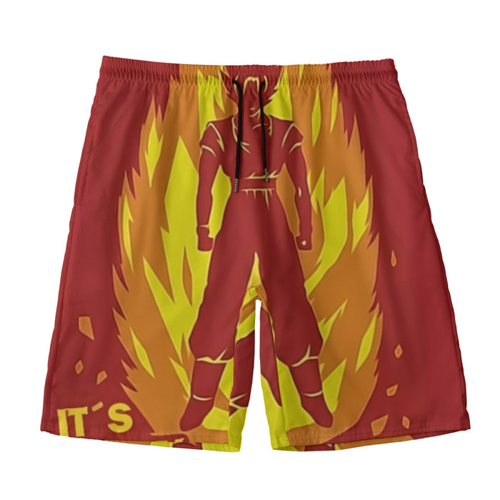 Dragon Ball Z Son Goku On Fire Its Okay To Be Super Saiyan Beach Pants