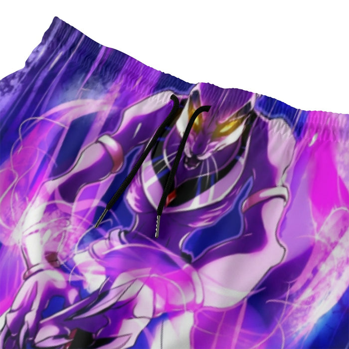 DBZ Mighty Destruction God Beerus Egyptian Cat Sport Design Beach Pants