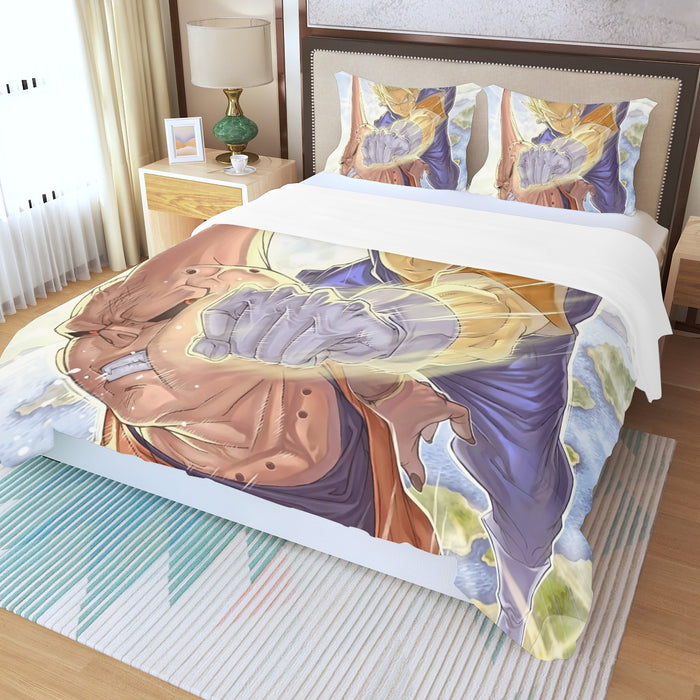 Dragon Ball Z Vegito Punching Super BuuThree Piece Duvet Cover Set