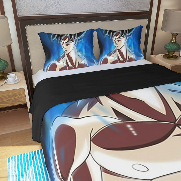 Dragon Ball Super Son Goku Ultra Instinct Cool Casual Three Piece Duvet Cover Set