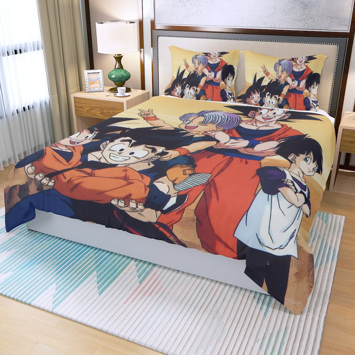 Dragon Ball Son Goku Happy Family Three Piece Duvet Cover Set