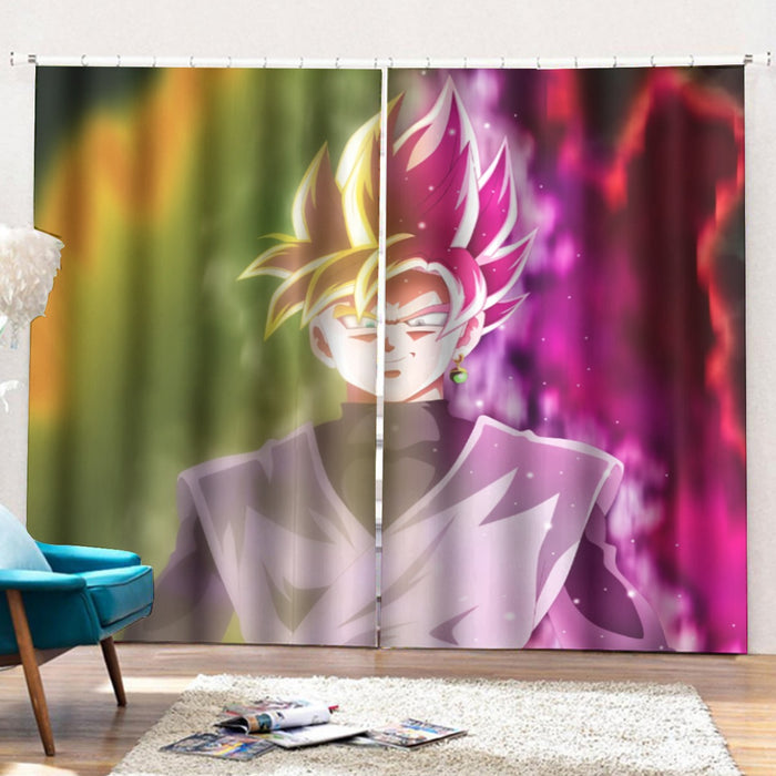 Dragon Ball Super Saiyan Black Goku Rose 2 Epic Style Curtains with Hooks