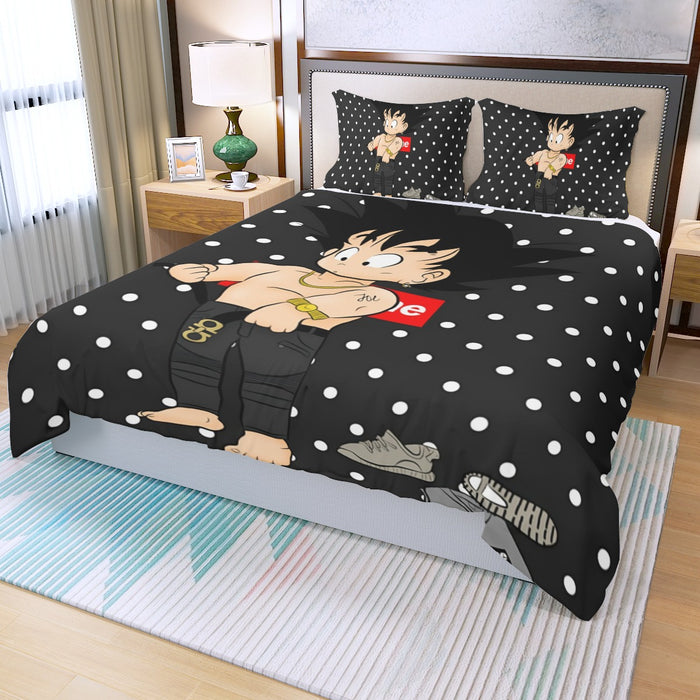 Dragon Ball Supreme Goku Kid Gangster Style Cool Three Piece Duvet Cover Set