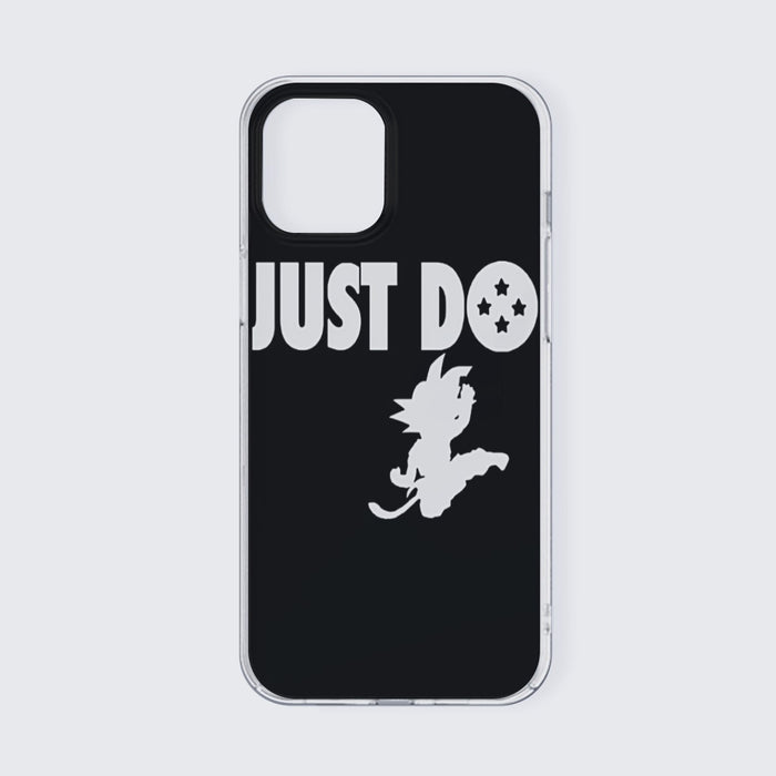 Just Do It Slogan Dragon Ball Kid Goku Dope Black iPhone 13 Case