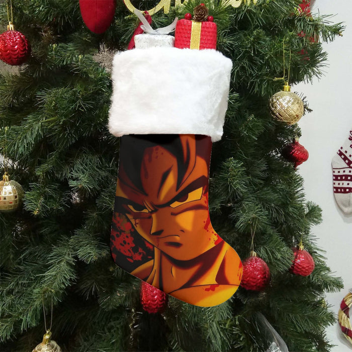 Dragon Ball Z Pissed Serious Son Goku Dope Orange Christmas Socks