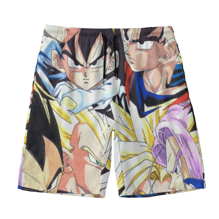 Dragon Ball Goku Vegeta Trunks Gohan Super Saiyan Cool Trending Design Beach Pants