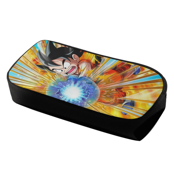 Dragon Ball Energy Kid Goku Blue Kamehameha Pencil Bag