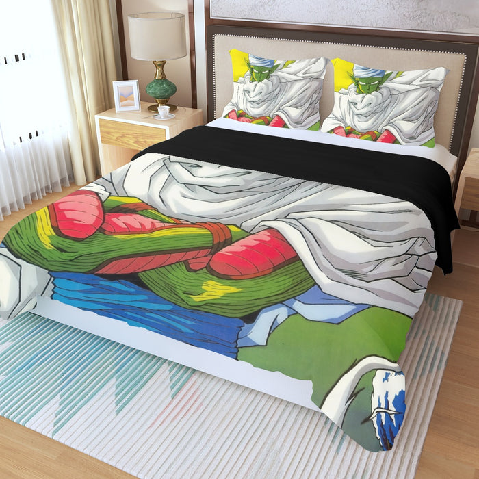 Dragon Ball Angry Piccolo Standing And Ready for Fighting Three Piece Duvet Cover Set