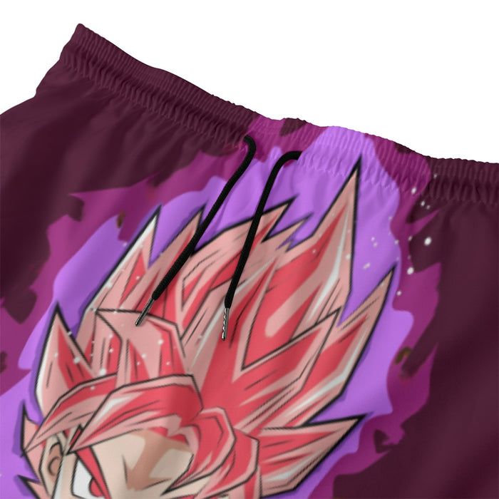 DBZ Goku Black Zamasu Rose Super Saiyan Cute Chibi Design Beach Pants