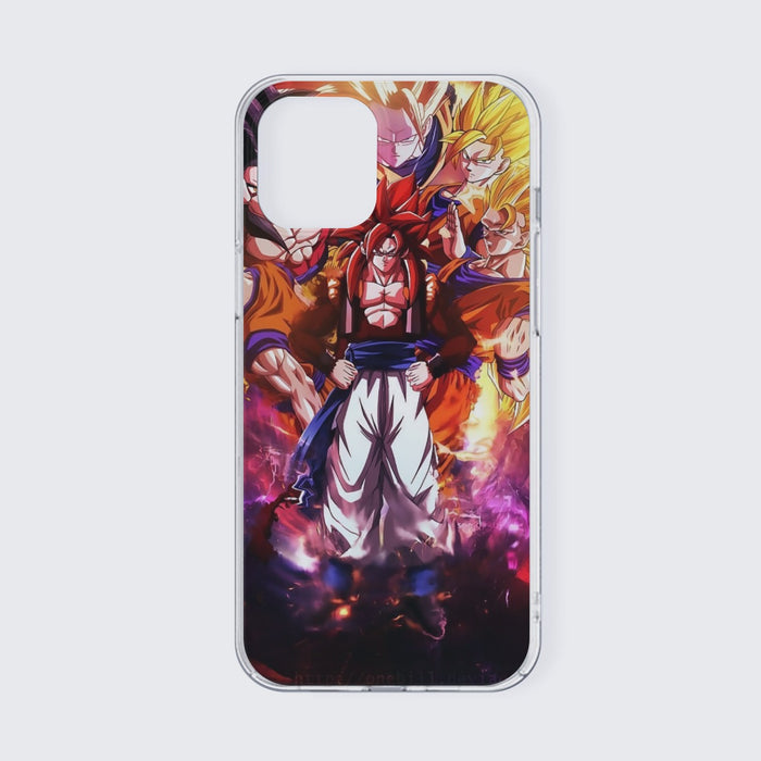 DBZ Gogeta Goku Vegeta Super Saiyan Powerful Lightning Thunder Design iPhone 13 Case