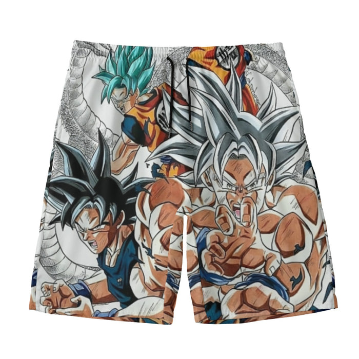 DBS Goku SSJ Transformations White God Blue Red Kaioken Ultra Instinct Beach Pants