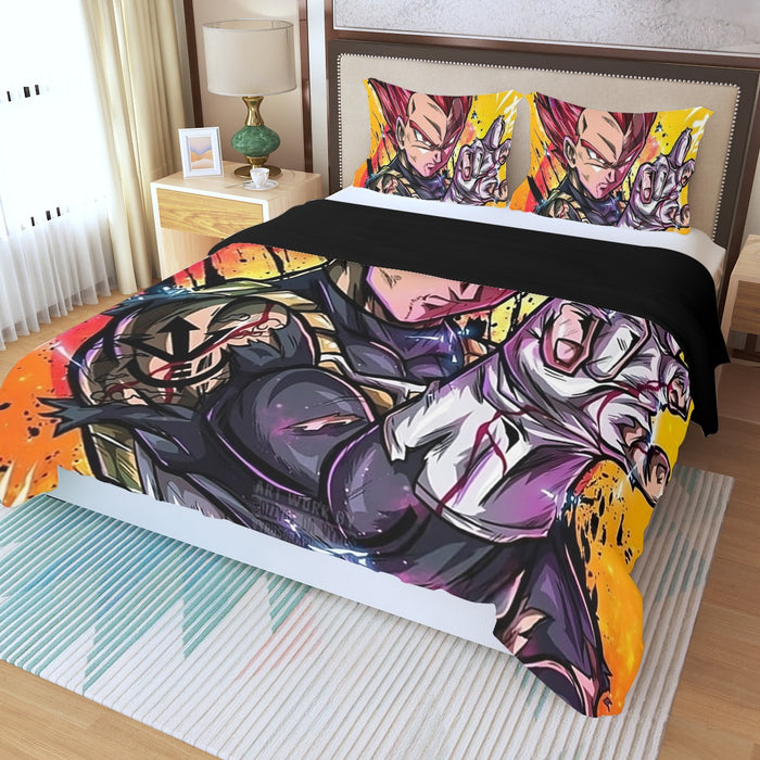 Dragon Ball Z Vegeta God Three Piece Duvet Cover Set