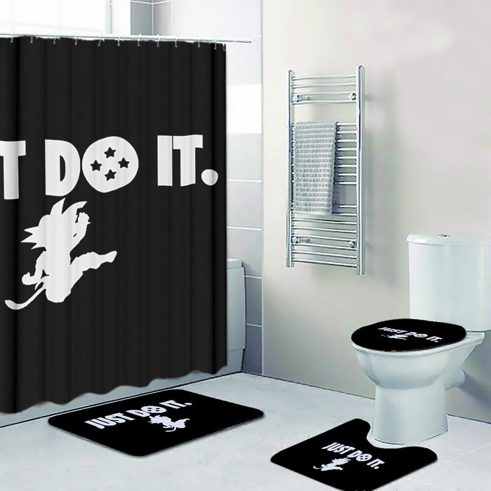 Just Do It Slogan Dragon Ball Kid Goku Dope Black Four-piece Bathroom