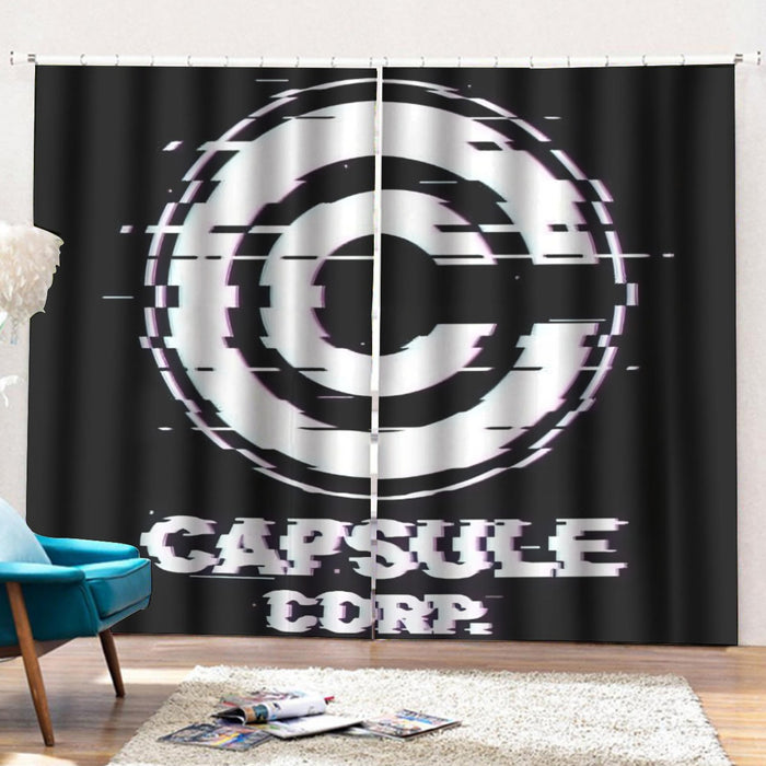 Capsule Coporation Curtains with Hooks