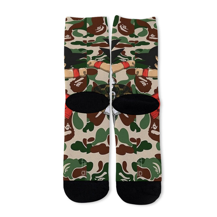 Dragon Ball Jumping Kid Goku Camouflage Socks