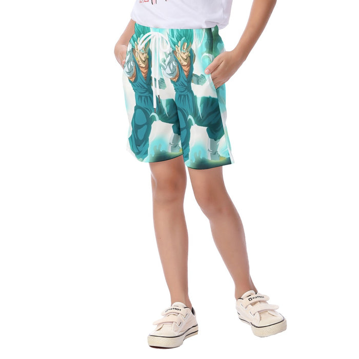 Dragon Ball Vegito Potara Fusion Dope 3D Full Print Kid's Beach Shorts