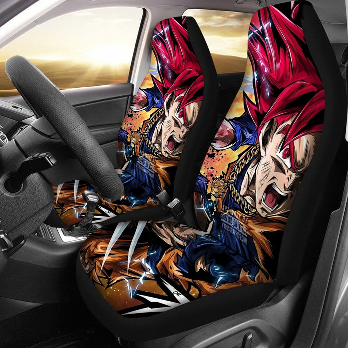 Goku Super Saiyan God Car Seat Cover