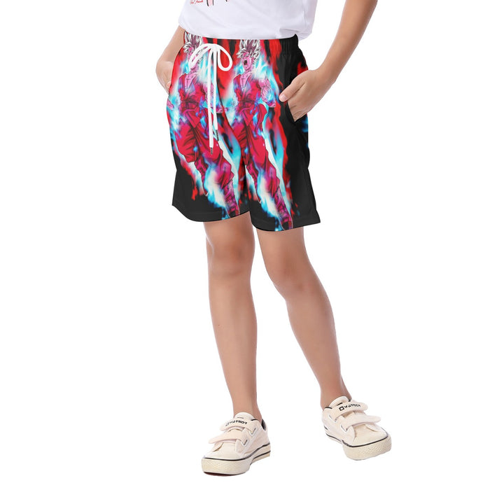 Dragon Ball Cool Goku White Super Saiyan Whis Symbol Kid's Beach Shorts