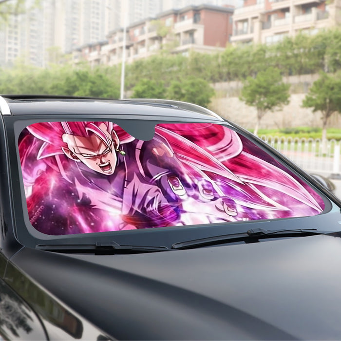 Dragon Ball Black Goku Rose 3 Ultra Instinct Epic 3D Windshield Sunshade