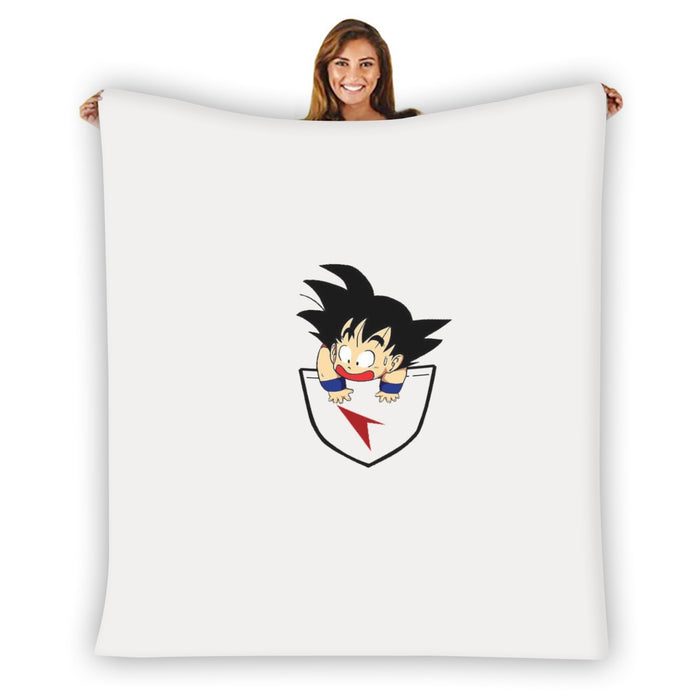 Dragon Ball Kid Goku Coming Out Of Pocket Blanket