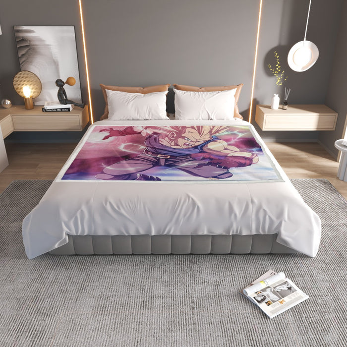 Dragon Ball Trunks SSJ3 Fan Artwork Full Print Style Household Warm Blanket