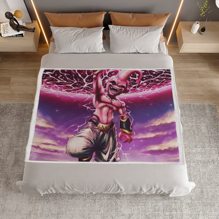 DBZ Kid Buu Super Villain Giant Ki Blast Realistic Design Household Warm Blanket