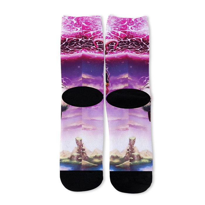 DBZ Kid Buu Super Villain Giant Ki Blast Realistic Design Socks