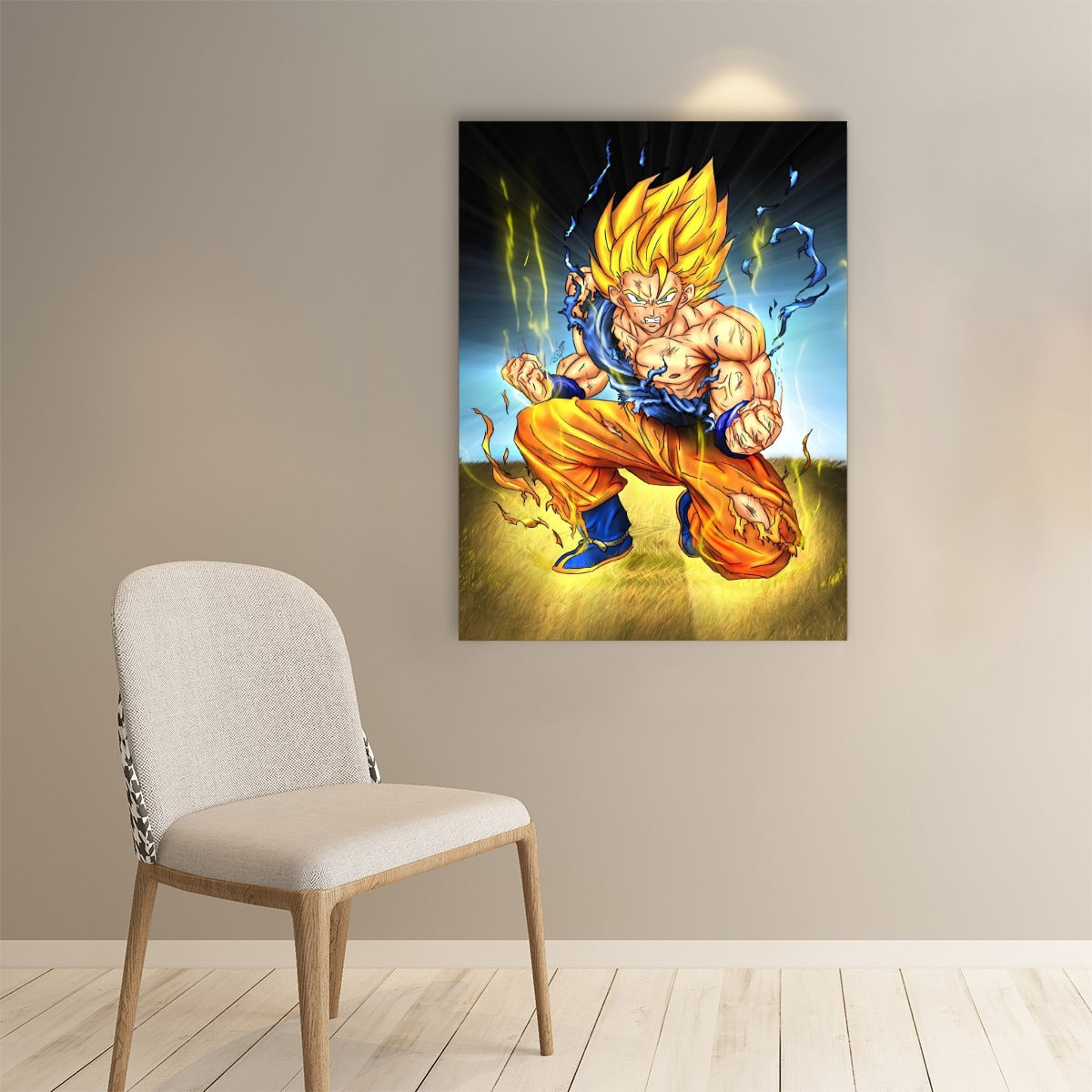 DBZ Goku Super Saiyan Thunder Power Damage Fight Cool Design Paper ...