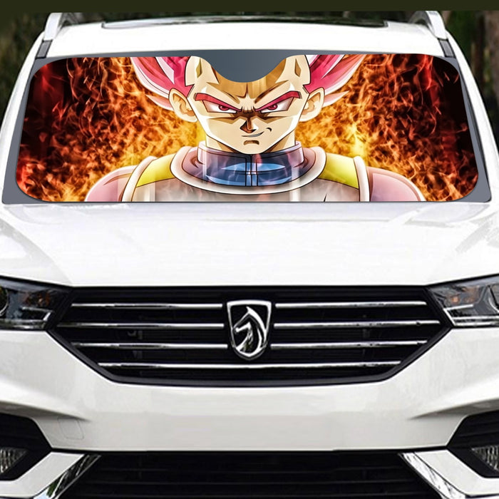 Dragon Ball Super Saiyan God Red Vegeta Cool Casual Windshield Sunshade