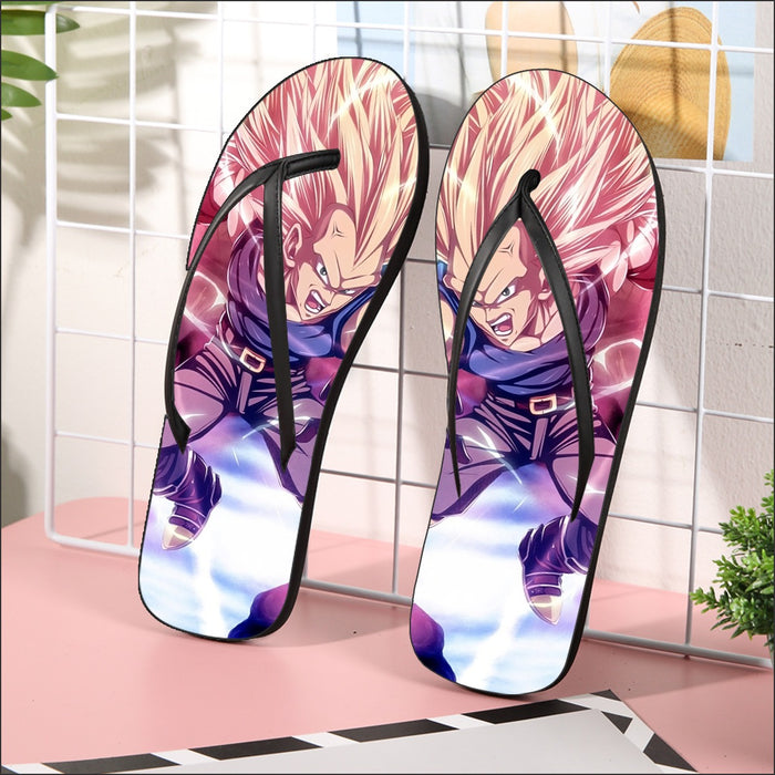 Dragon Ball Trunks SSJ3 Fan Artwork Full Print Style Flip Flops