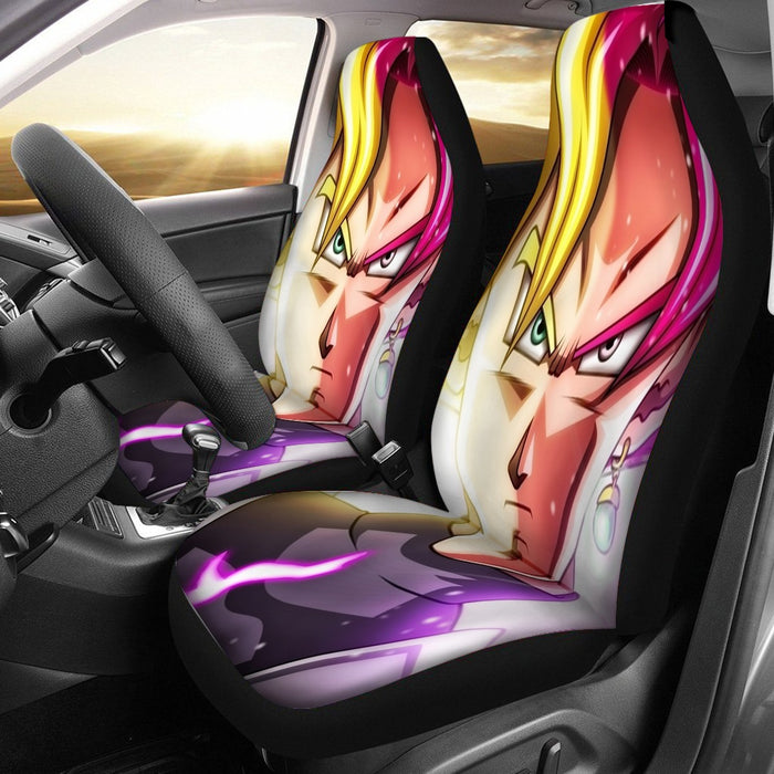 DBZ Goku God Half Rose and Golden Portrait Dope Design Car Seat Cover