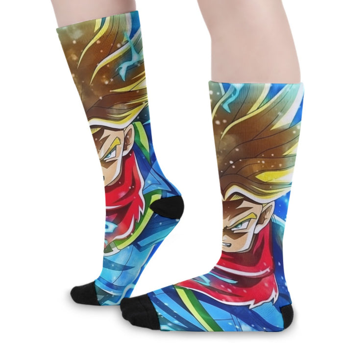 DBZ Rage Super Saiyan Trunks Portrait Unique Style Socks