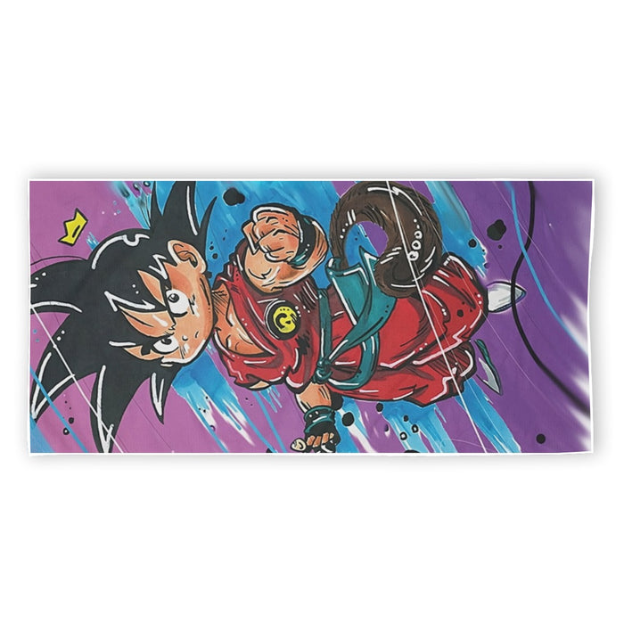 Dragon Ball Z  Kid Goku Graffiti Painting  Beach Towel