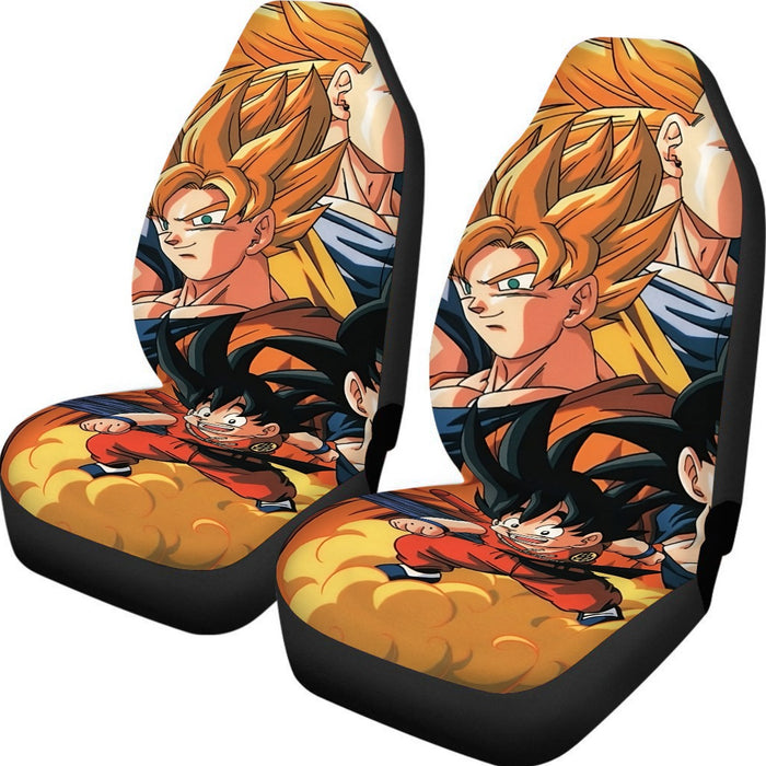 Goku Evolution from Kid to SSJ3 Transformation Dopest 3D Car Seat Cover