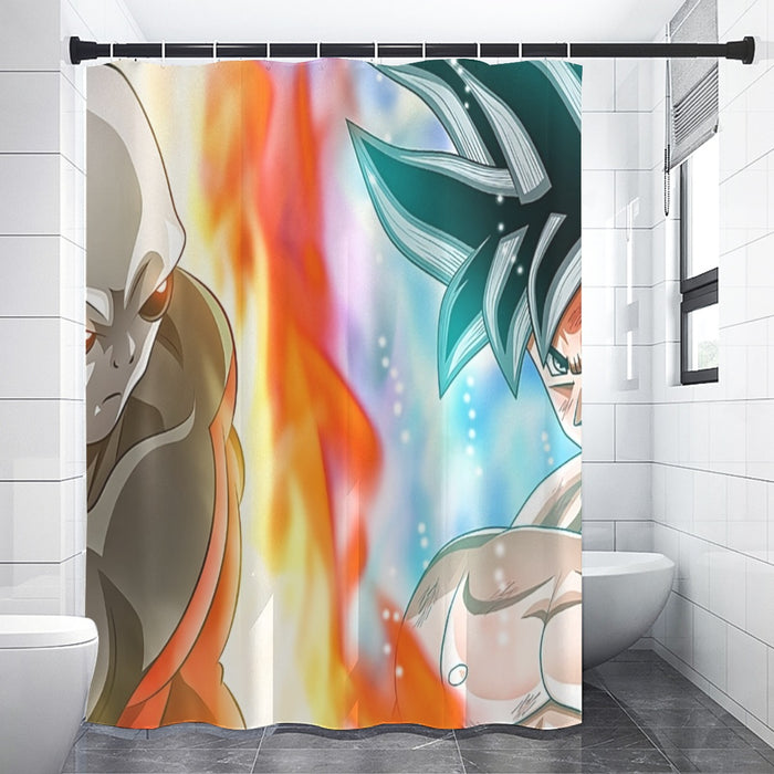 Dragon Ball Super Goku vs Jiren Overflowing Aura Shower Curtains
