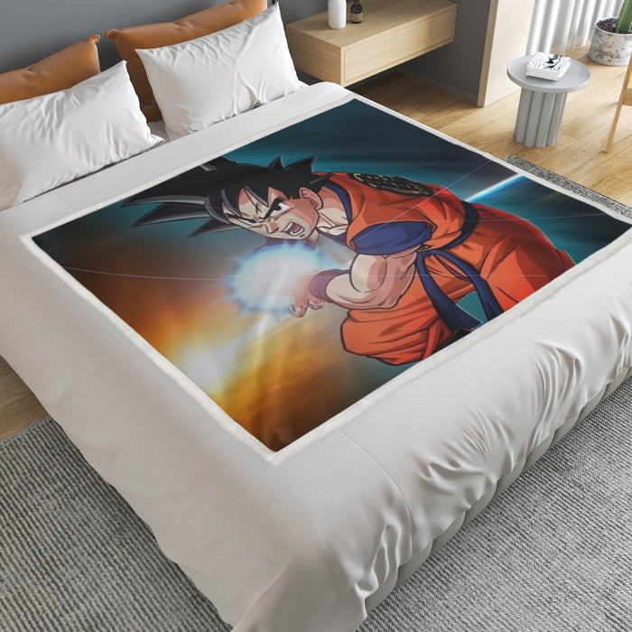 Goku Kamehameha Household Warm Blanket