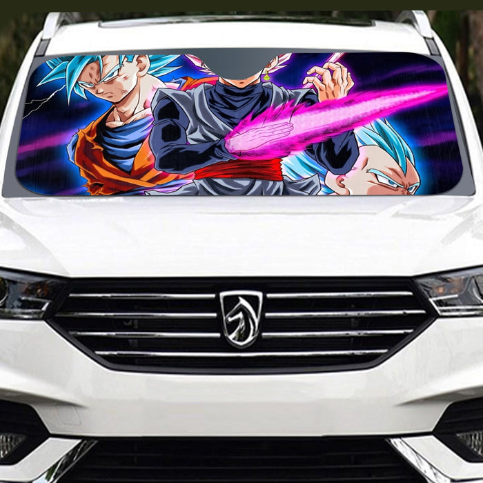 Dragon Ball Goku 2 Goku Rose Vegeta 2 Ultra Instinct Windshield Sunshade