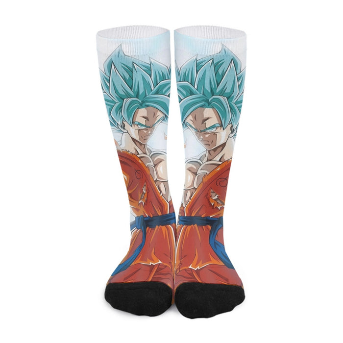 Dragon Ball Serious Super Saiyan Goku 2 Blue Epic Aura Socks