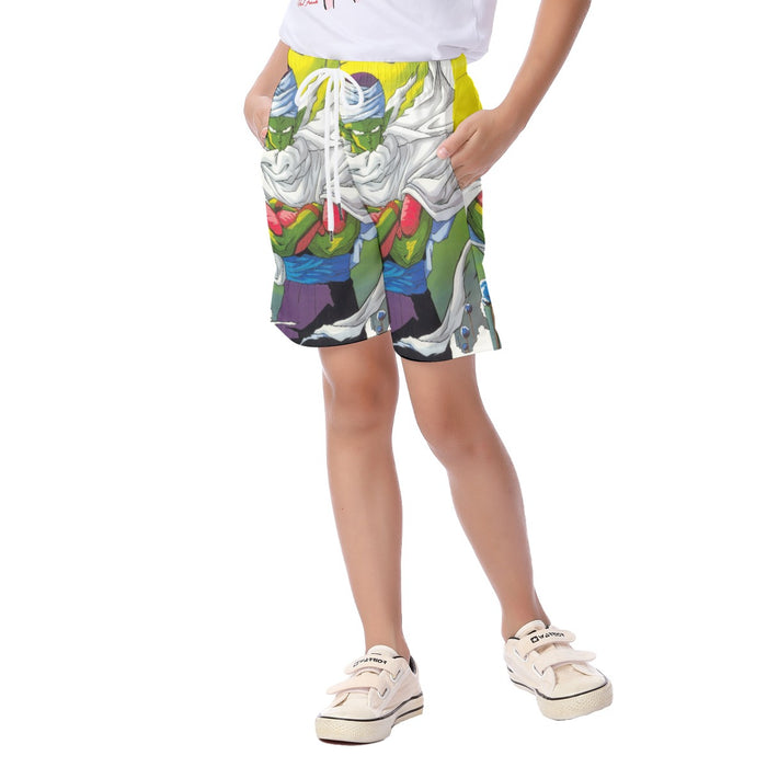 Dragon Ball Angry Piccolo Standing And Ready for Fighting Kid's Beach Shorts