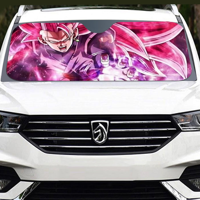 Dragon Ball Black Goku Rose 3 Ultra Instinct Epic 3D Windshield Sunshade