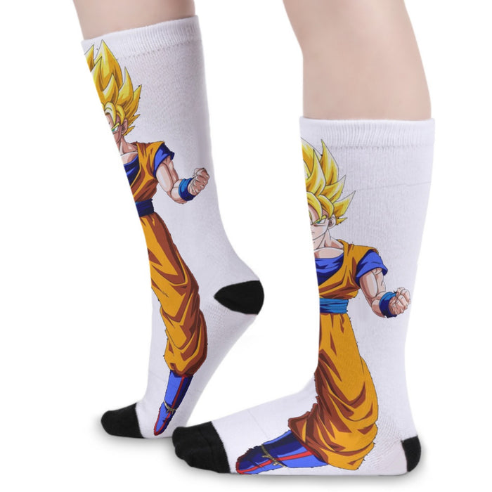 Goku Transformation Thunder Black Super Saiyan Socks