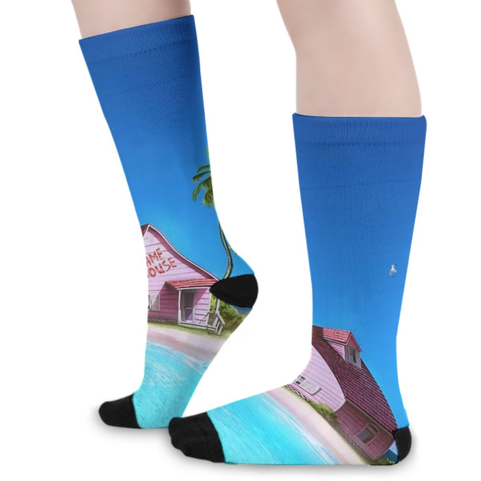 DBZ Master Roshi's Kame House Relax Vibe Concept Graphic Socks