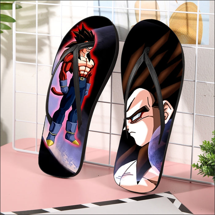 Dragon Ball Super Vegeta 4 Cool Crescent Moon Universe Flip Flops