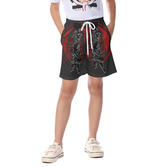 Dragon Ball Z Goku's Logo Kid's Beach Shorts