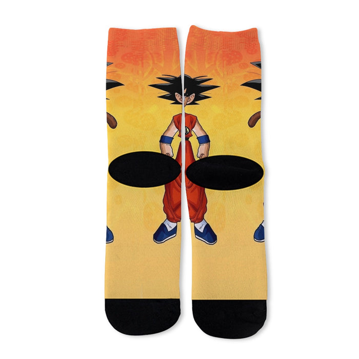 Cute Young Kid Goku Yellow Dragon Ball 3D Socks