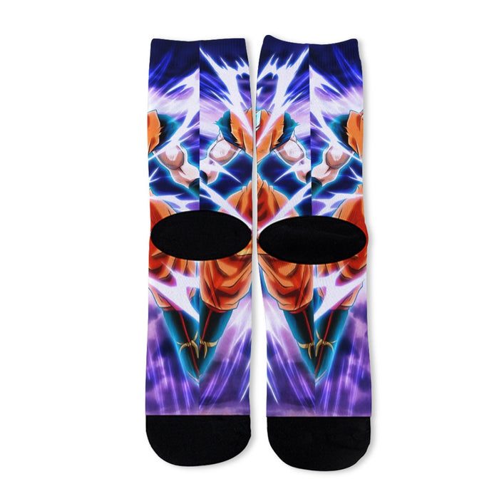 Dragon Ball Goku Blue Super Saiyan Epic Rage Casual Socks