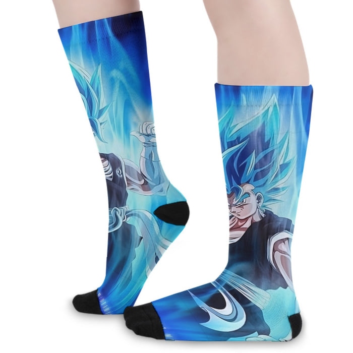 Dragon Ball Z Super Saiyan Vegito Blue Charge Aura  Socks