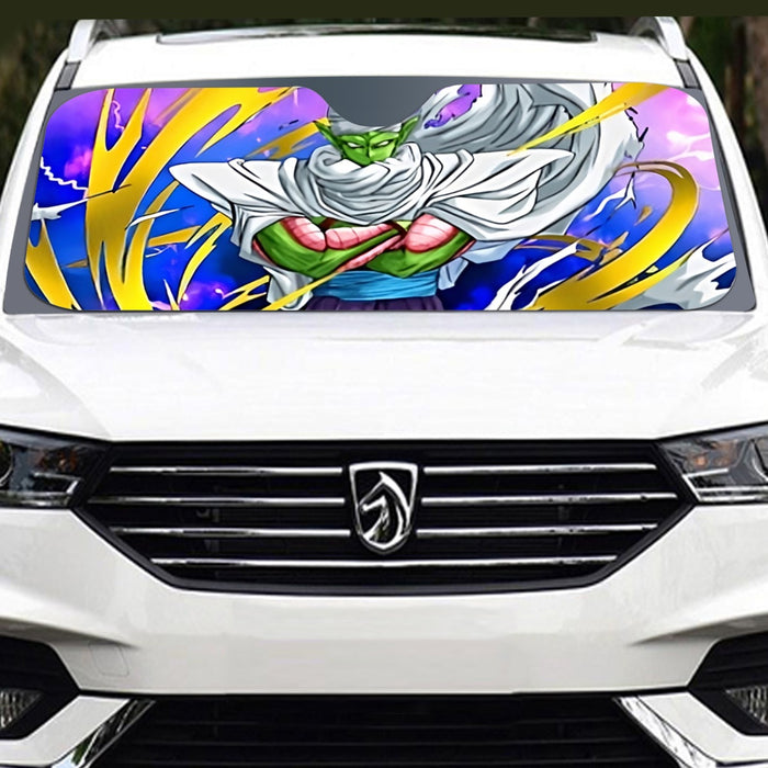 Dragon Ball Angry Piccolo Waiting Fight Aura Yellow Fashion Windshield Sunshade